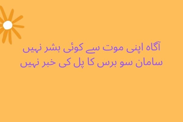 سامان سو برس کا ہے پل بھر کی خبر نہیں 